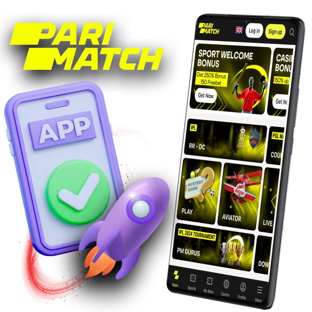 Try the Parimatch app for sports betting and casino games.