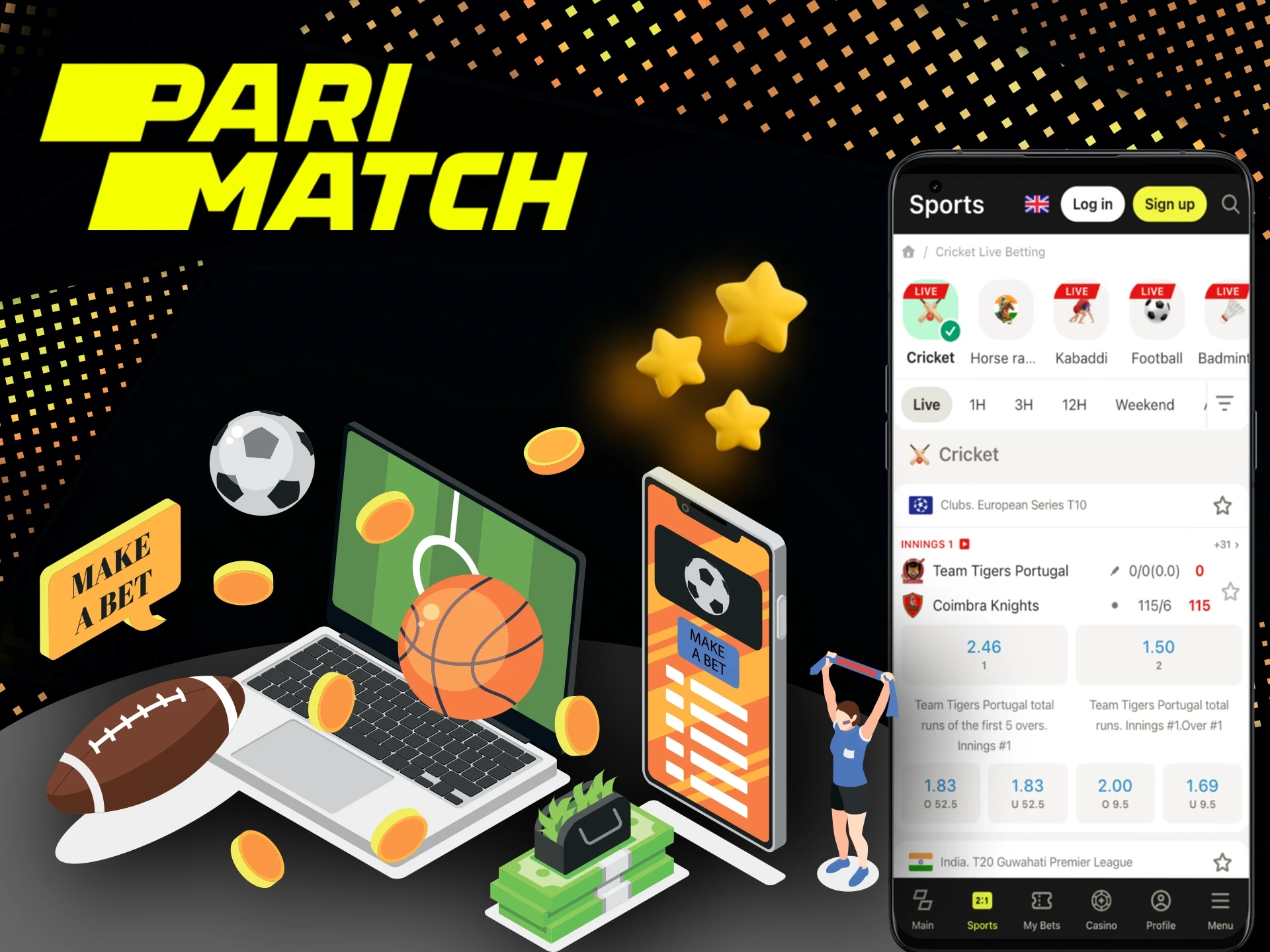 Place your sports bets at Parimatch and win great money.