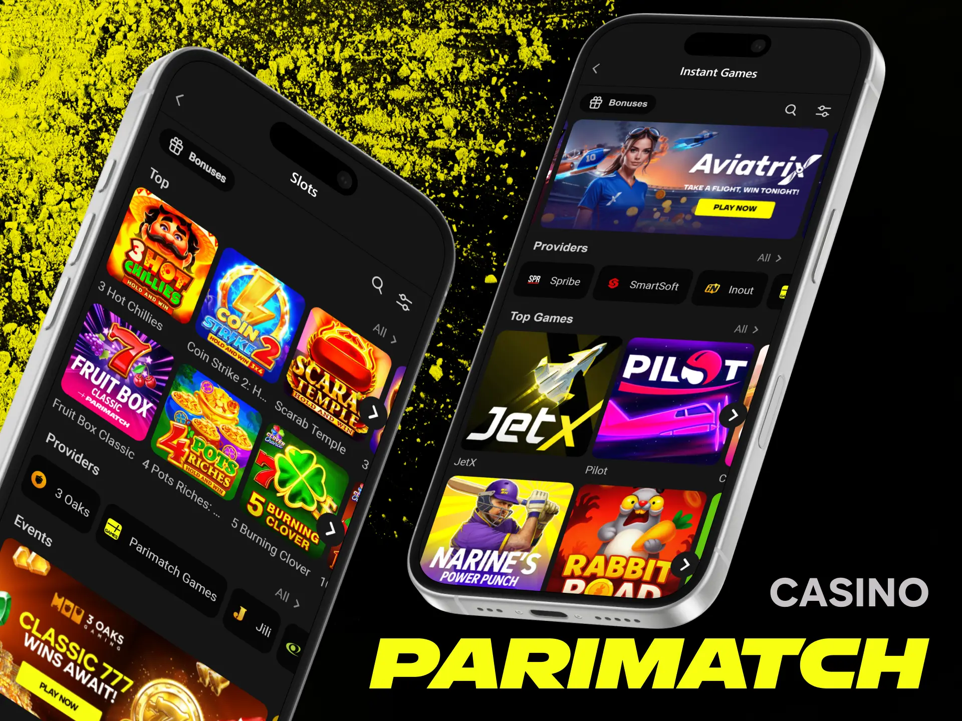 Use the Parimatch app to bet on casino games.