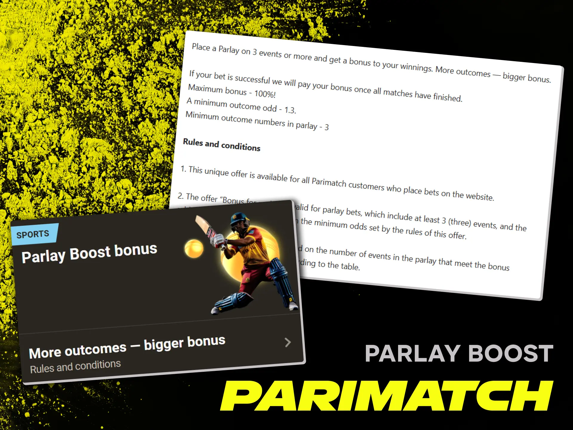 Make a prediction at Parimatch and get up to 100% of your winnings.