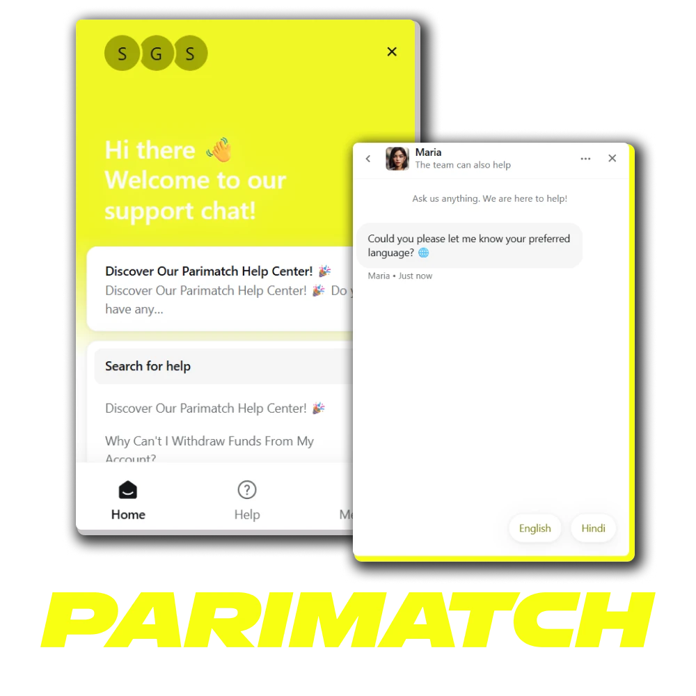 The Parimatch team is always in touch with its users.