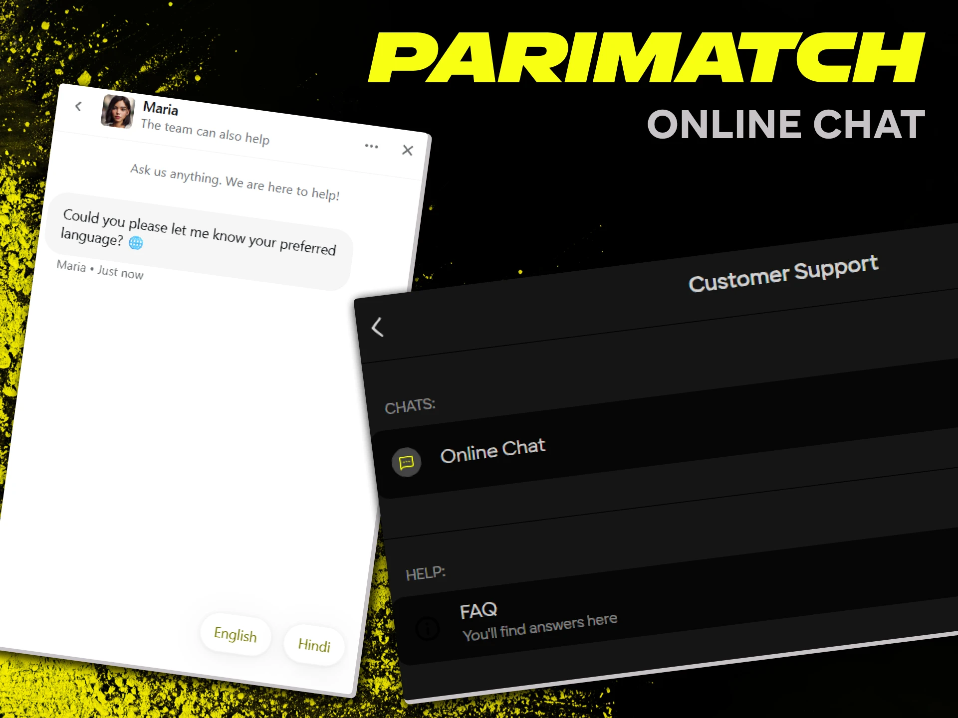 Write to Parimatch online chat if you have any questions.