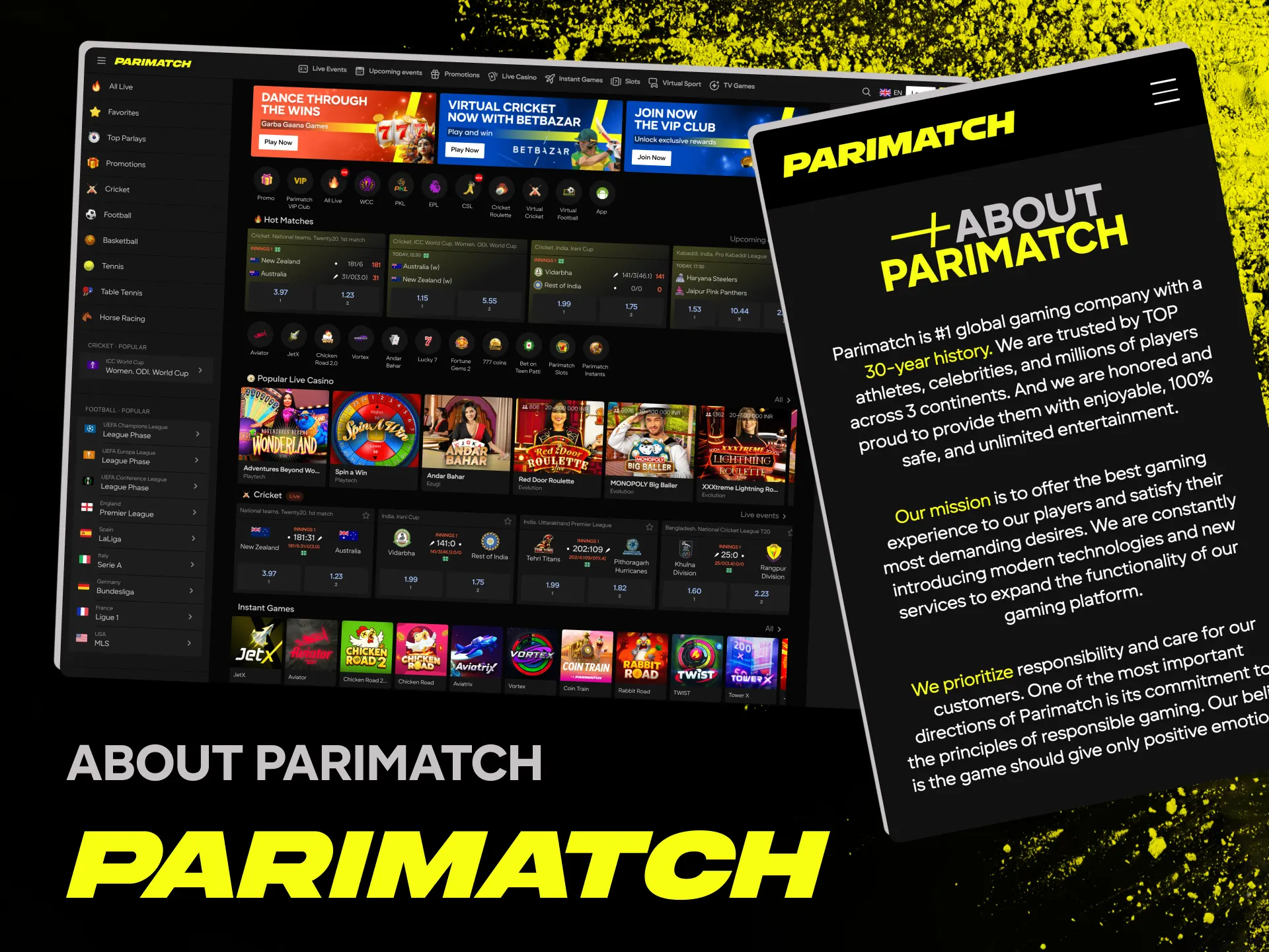 Explore information about the Parimatch website.