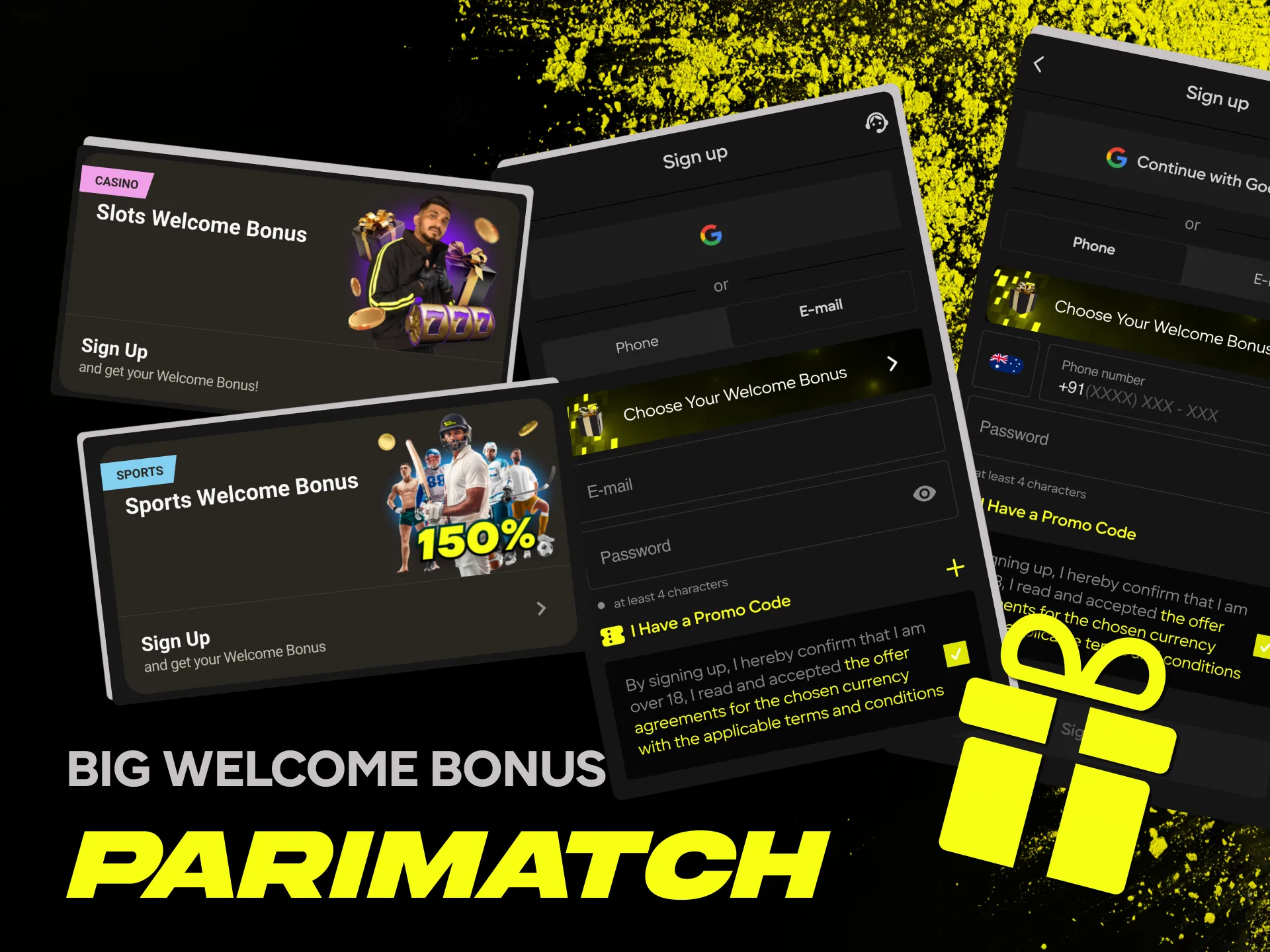 Make a deposit and receive the welcome bonus.