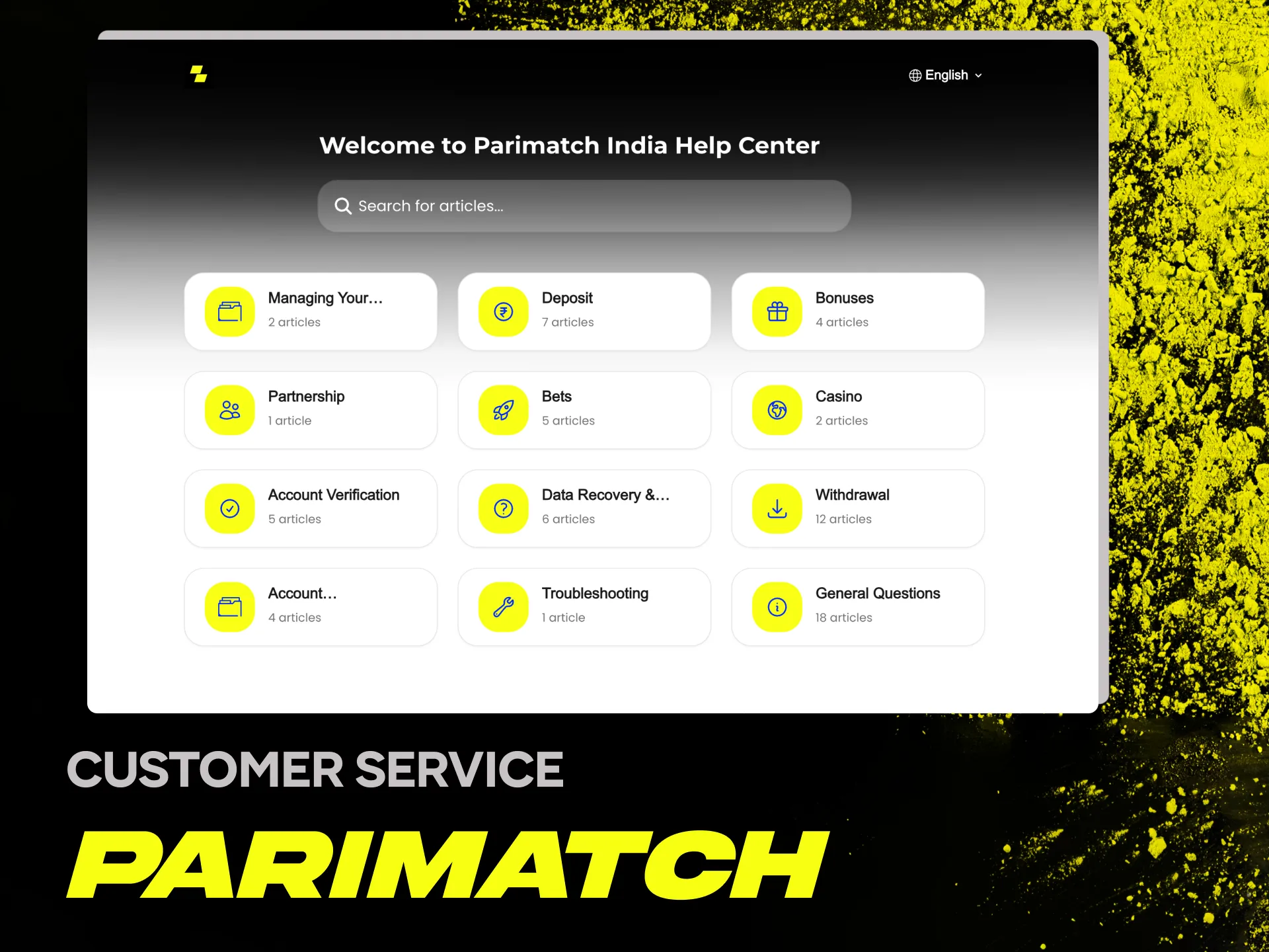 Contact support if you have any problems or questions.